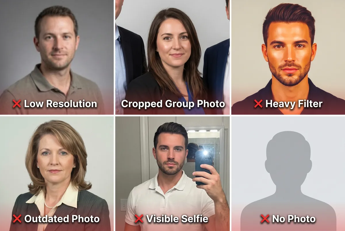 common linkedin photo mistakes to avoid